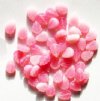 50 11x8mm Milky Pink Opal Glass Leaf Beads